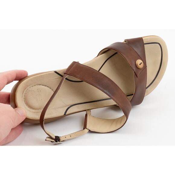 Dansko Sissy Brown Leather Ankle Strap Comfort Sandals Womens 9.5 / EU 40 - Picture 9 of 9